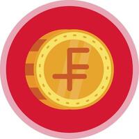 Swiss franc Flat Multi Circle Icon vector