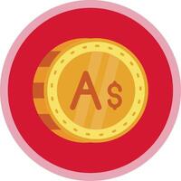 Australian dollar Flat Multi Circle Icon vector