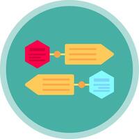 infografía elementos plano multi circulo icono vector