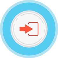 Log in Flat Multi Circle Icon vector