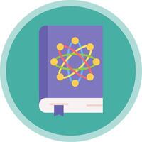 Physics book Flat Multi Circle Icon vector