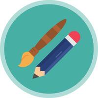 Drawing tools Flat Multi Circle Icon vector