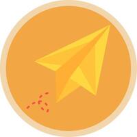 Paper plane Flat Multi Circle Icon vector