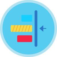 Right alignment Flat Multi Circle Icon vector