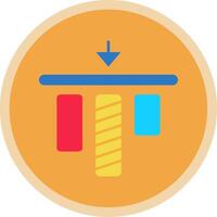 Top alignment Flat Multi Circle Icon vector