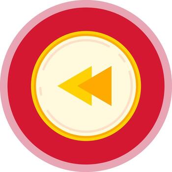 Fast forward Flat Multi Circle Icon vector