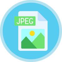 Jpg file format Flat Multi Circle Icon vector