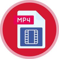 Video folder Flat Multi Circle Icon vector