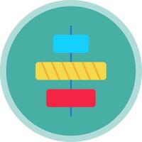 Center alignment Flat Multi Circle Icon vector