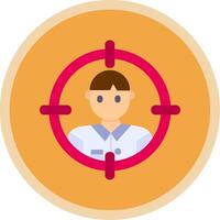 Target audience Flat Multi Circle Icon vector