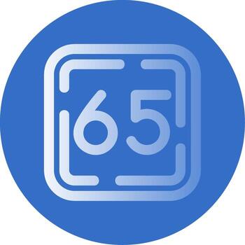 Sixty Five Gradient Line Circle Icon vector