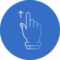 Swipe Up Gradient Line Circle Icon vector