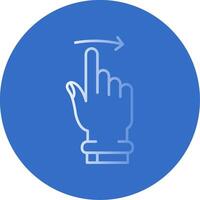 Swipe Right Gradient Line Circle Icon vector
