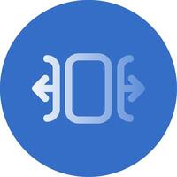Carousel horizontal Gradient Line Circle Icon vector