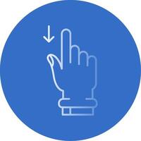 Swipe Down Gradient Line Circle Icon vector