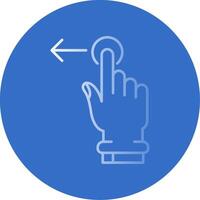 Tap and Move Left Gradient Line Circle Icon vector