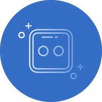 Dice two Gradient Line Circle Icon vector