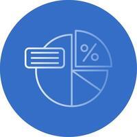 Pie graph Gradient Line Circle Icon vector