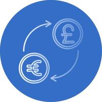 Currency exchange Gradient Line Circle Icon vector
