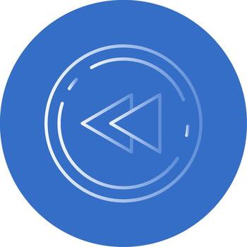 Fast forward Gradient Line Circle Icon vector