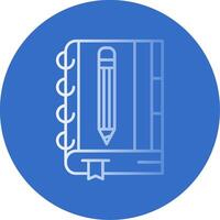 Sketch book Gradient Line Circle Icon vector