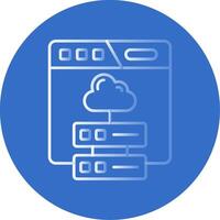 Cloud storage Gradient Line Circle Icon vector