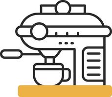 Coffee machine Skined Filled Icon vector