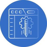 Content management Gradient Line Circle Icon vector