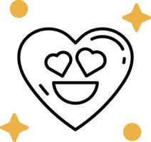 In love Skined Filled Icon vector