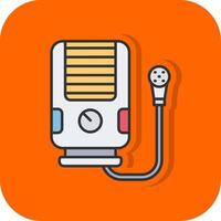 Water heater Filled Orange background Icon vector