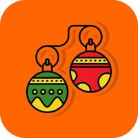 Jingle bell Filled Orange background Icon vector