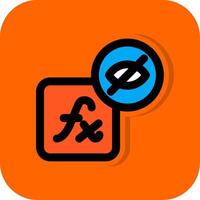 Hidden layer style Filled Orange background Icon vector