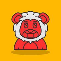 Face mask Filled Shadow Icon vector