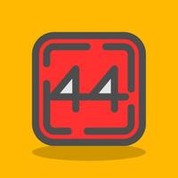 Forty Four Filled Shadow Icon vector