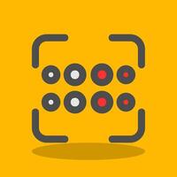 Reorder dots horizontal Filled Shadow Icon vector