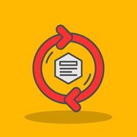 Refresh arrow Filled Shadow Icon vector