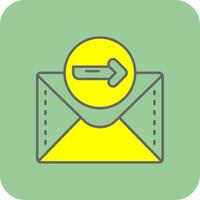 Right arrow Filled Yellow Icon vector