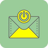 Power on off Filled Yellow Icon vector