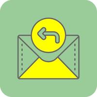 Left arrow Filled Yellow Icon vector