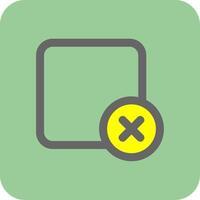 Delete square Filled Yellow Icon vector