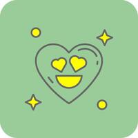 In love Filled Yellow Icon vector