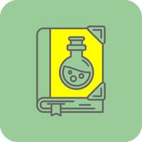 Sciene book Filled Yellow Icon vector