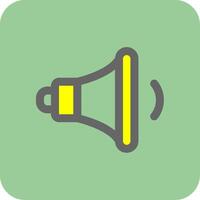 Volume down Filled Yellow Icon vector