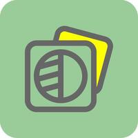 Image shadows Filled Yellow Icon vector