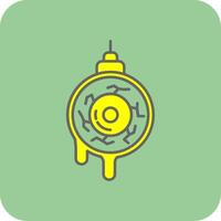 Eye ball Filled Yellow Icon vector