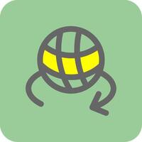 3d rotate 1 Filled Yellow Icon vector
