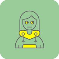 Rolling eyes Filled Yellow Icon vector