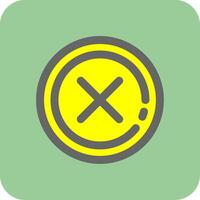 Delete 1 Filled Yellow Icon vector