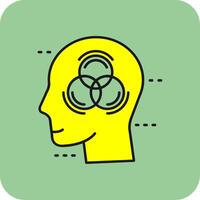 Emotional intelligence Filled Yellow Icon vector