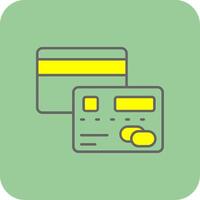 Credit card Filled Yellow Icon vector